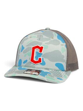 Cleveland Guardians Diamond C 3D Snapback Trucker Hat- Saltwater Duck Camo